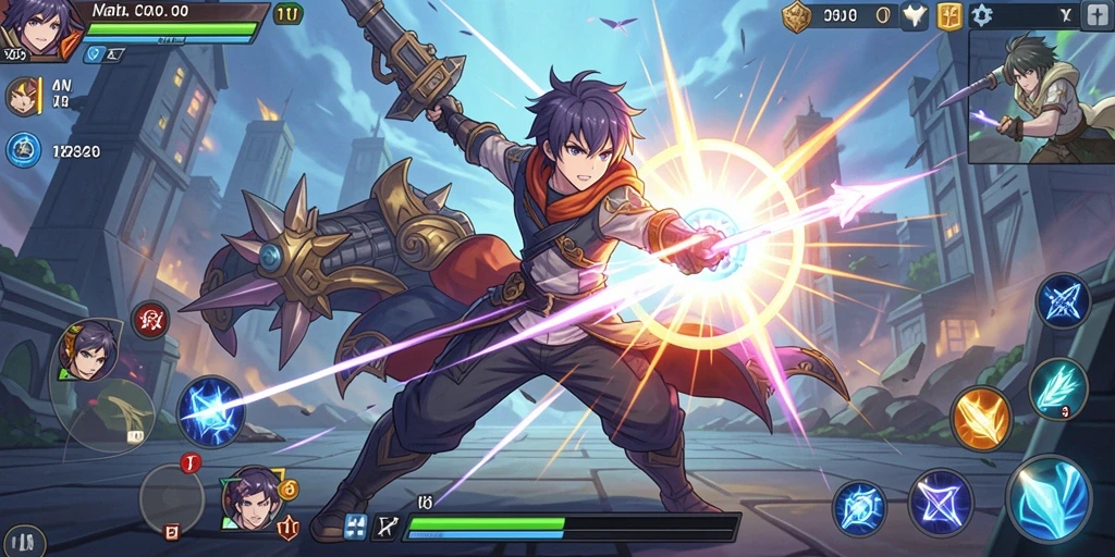 Screenshot ini menunjukkan grafis memukau dari lingkungan permainan.