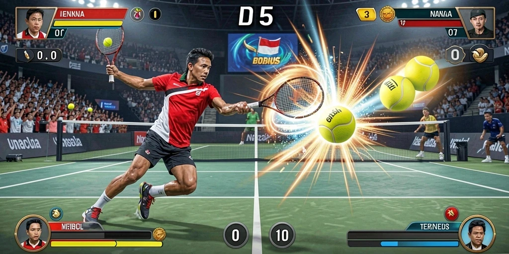 Screenshot aplikasi HOYE55 - Grafis penuh warna dan dinamis.