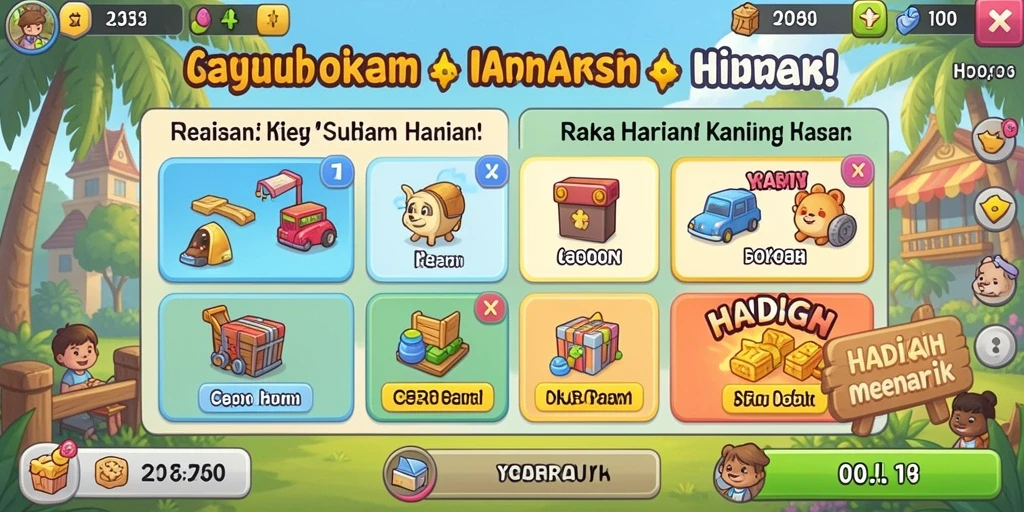 Fitur item untuk upgrade karakter yang keren.