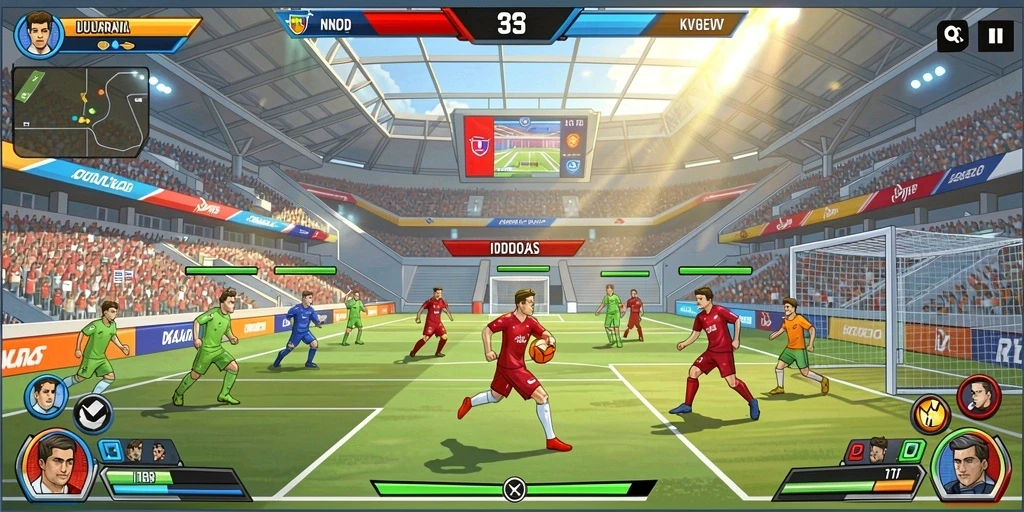 Screenshot memperlihatkan variasi tema permainan yang beragam.